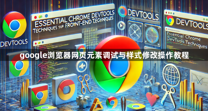 google浏览器网页元素调试与样式修改操作教程1