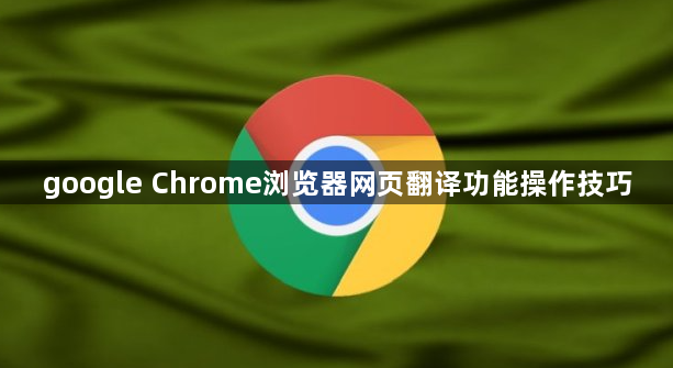 google Chrome浏览器网页翻译功能操作技巧1