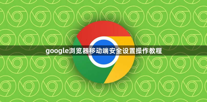 google浏览器移动端安全设置操作教程1