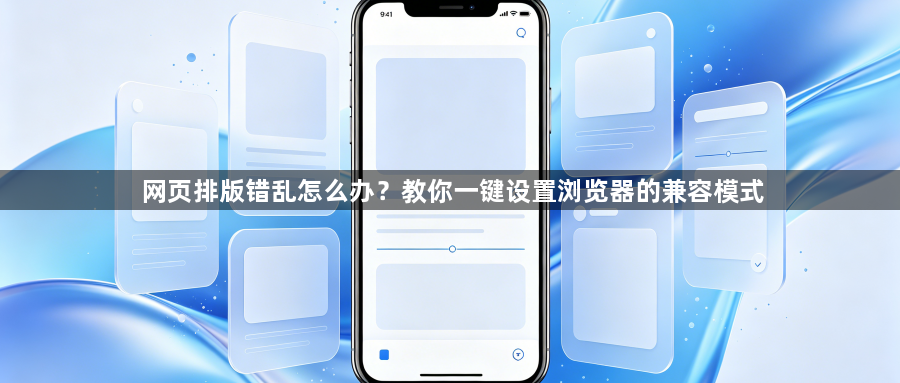 网页排版错乱怎么办?教你一键设置浏览器的兼容模式1
