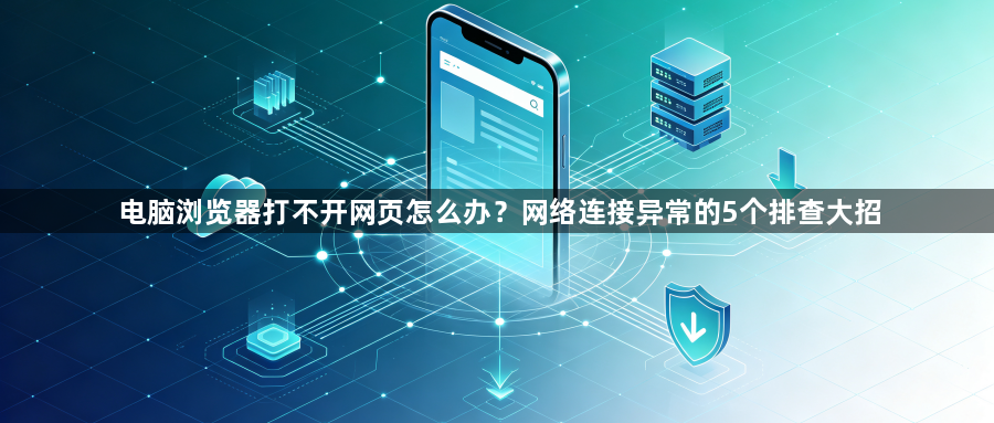 电脑浏览器打不开网页怎么办?网络连接异常的5个排查大招1