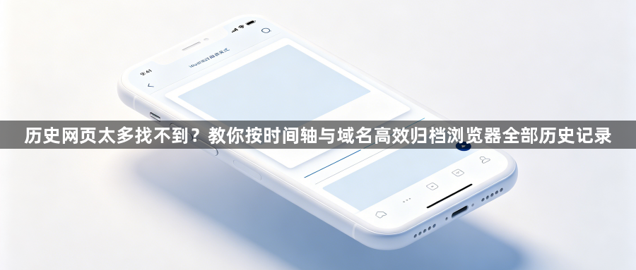 历史网页太多找不到？教你按时间轴与域名高效归档浏览器全部历史记录1