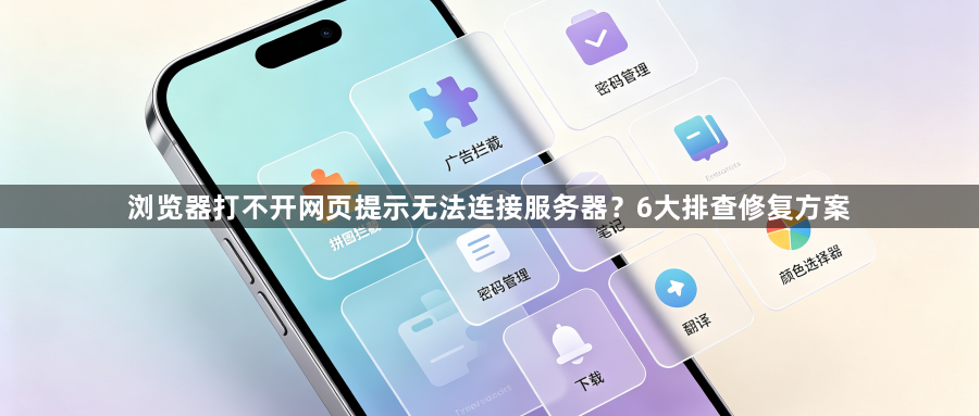 浏览器打不开网页提示无法连接服务器？6大排查修复方案1