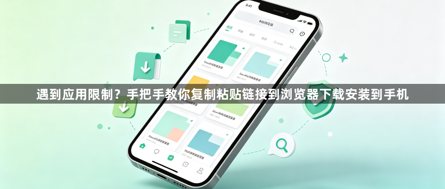 遇到应用限制?手把手教你复制粘贴链接到浏览器下载安装到手机1