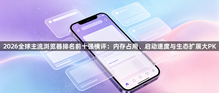 2026全球主流浏览器排名前十强横评:内存占用、启动速度与生态扩展大PK1
