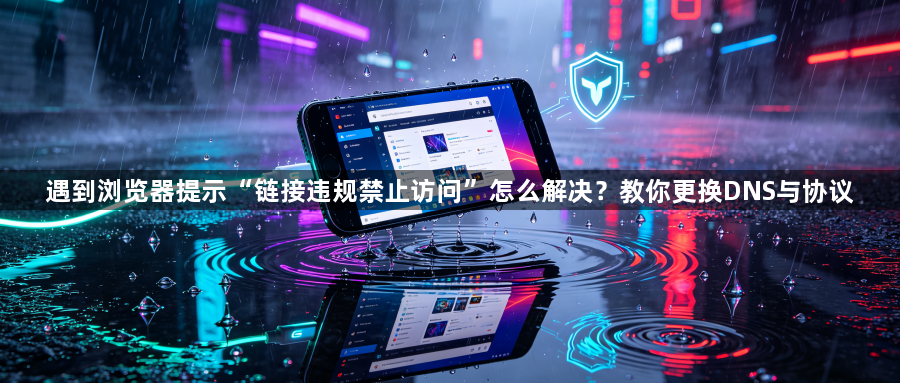 遇到浏览器提示“链接违规禁止访问”怎么解决？教你更换DNS与协议1