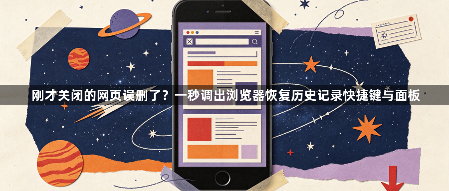 刚才关闭的网页误删了?一秒调出浏览器恢复历史记录快捷键与面板1