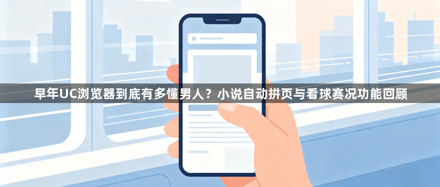 早年UC浏览器到底有多懂男人？小说自动拼页与看球赛况功能回顾1