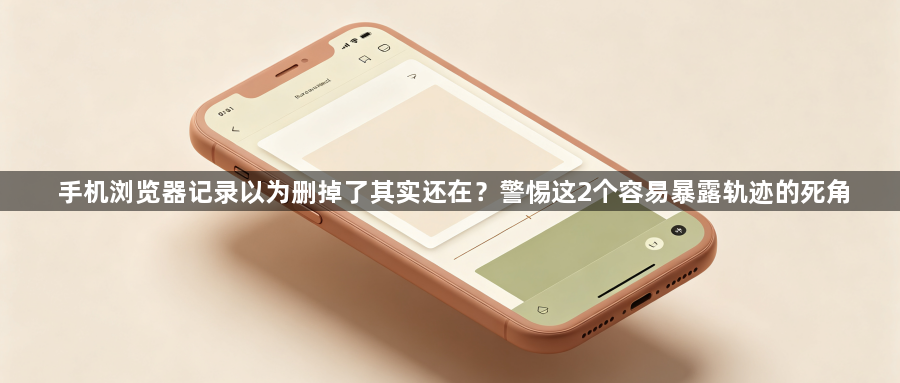 手机浏览器记录以为删掉了其实还在?警惕这2个容易暴露轨迹的死角1