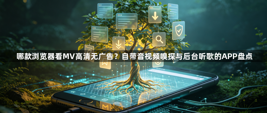 哪款浏览器看MV高清无广告？自带音视频嗅探与后台听歌的APP盘点1