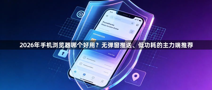 2026年手机浏览器哪个好用？无弹窗推送、低功耗的主力端推荐1