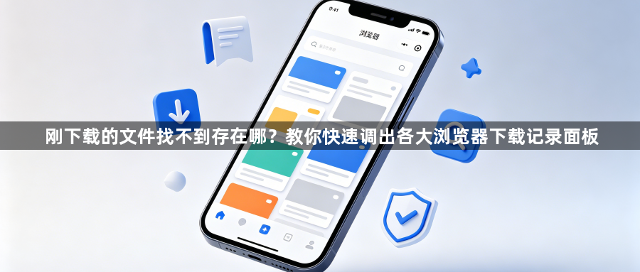 刚下载的文件找不到存在哪？教你快速调出各大浏览器下载记录面板1