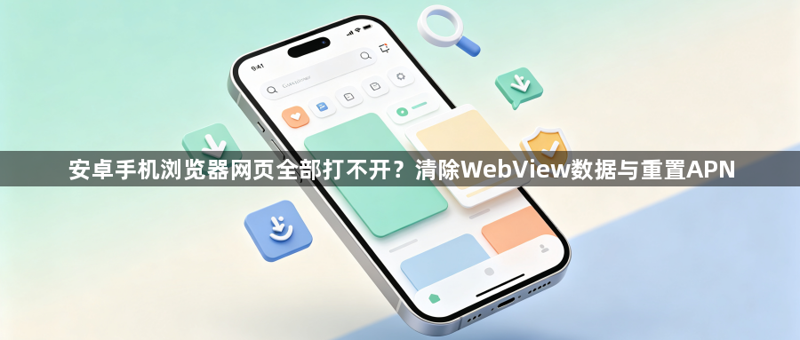 安卓手机浏览器网页全部打不开？清除WebView数据与重置APN1