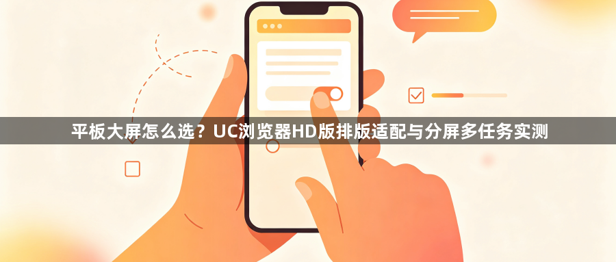 平板大屏怎么选？UC浏览器HD版排版适配与分屏多任务实测1