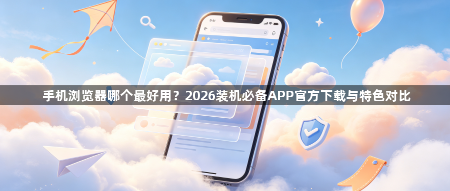 手机浏览器哪个最好用？2026装机必备APP官方下载与特色对比1